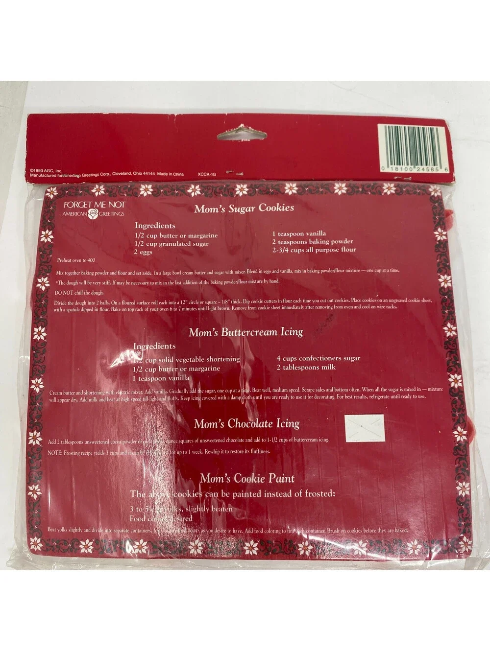 Vtg 1993 American Greetings Christmas Cookie Cutters Angel Star Santa Tree Set